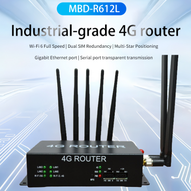 4G+WIFI6+GPS Dual SIM Card Cat.12 Cloud Router MBD-R612L